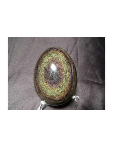 Manta Huichol Obsidian Egg