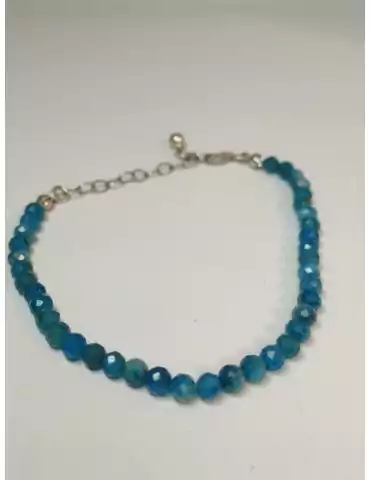 Bracelet Facettes Apatite bleu