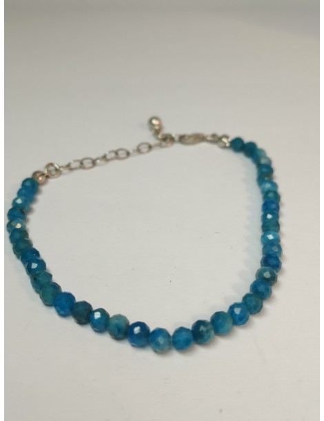 Pulseira Facetas Apatita azul