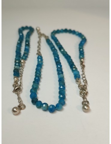 Pulsera Facetas Apatita azul