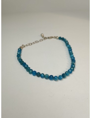 Pulseira Facetas Apatita azul