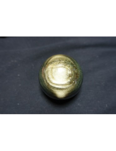 Sphère en obsidienne dorée AA