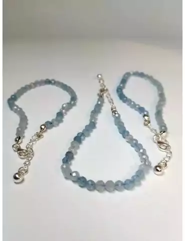 Faceted Aquamarine Bracelet