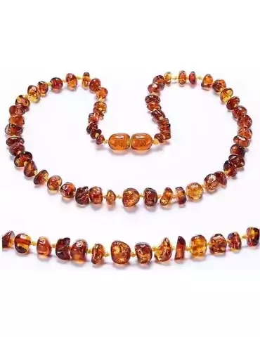 Collier bébé Ambre Cognac AA