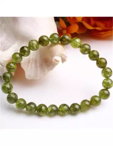 AA Peridot Bead Bracelet