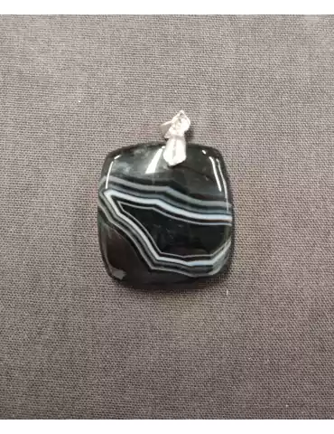 Black Agate Pendant A