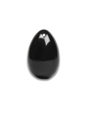 Black obsidian yoni egg