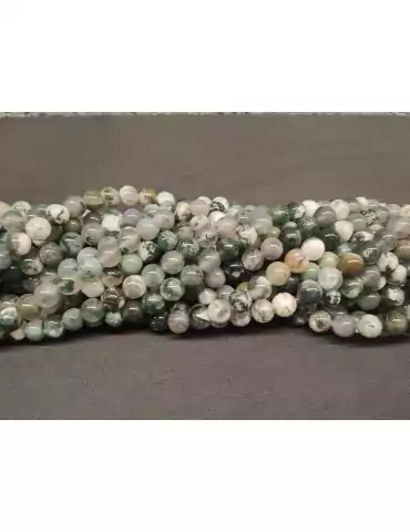 Tree Agate Bead Wire A