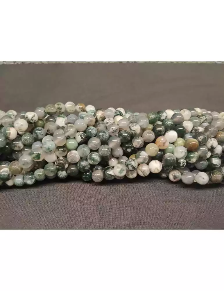 Tree Agate Bead Wire A