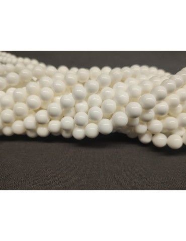 White Jade Thread 8 MM Synthetic
