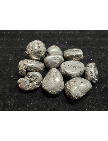 A rolled pyrite druzy stones