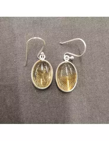 Boucles d'oreilles Citrine argent 925