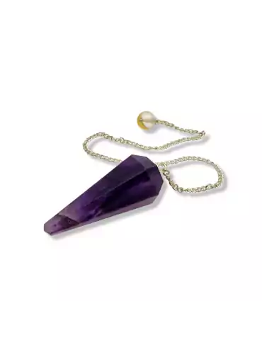 Faceted Amethyst Pendulum