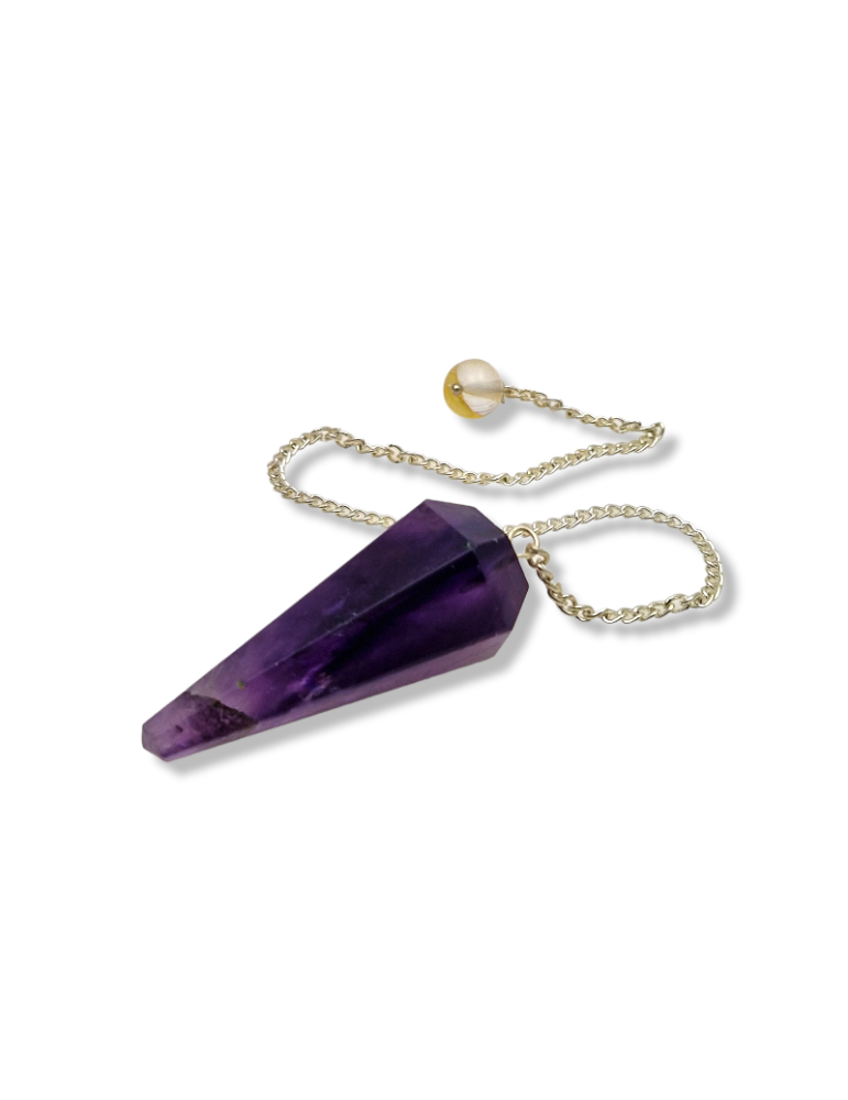 Facettierter Amethyst Pendel