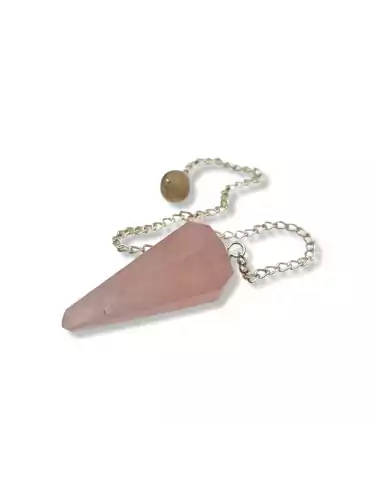 Faceted Rose Quartz Pendulum