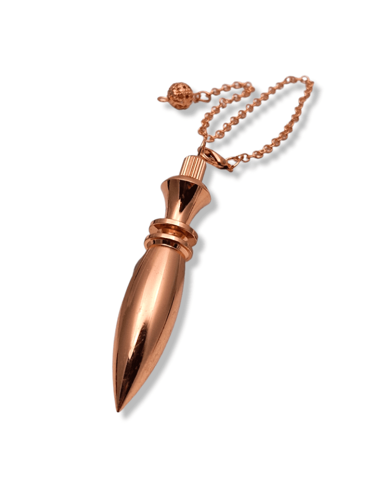 Thot pendulum with copper-colored metal witness