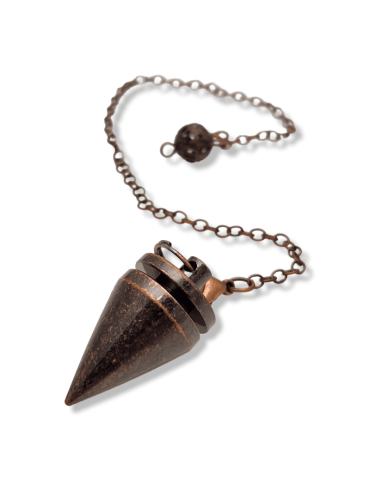 Pendule métal bronze cône