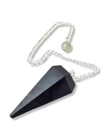 Faceted Black Tourmaline Pendulum