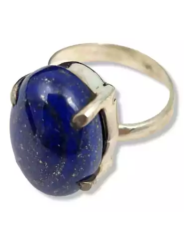 Anello Lapis Lazuli regolabile incastonato in argento 925