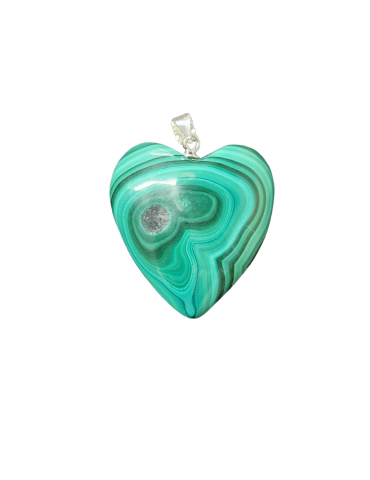 Malachite heart pendant