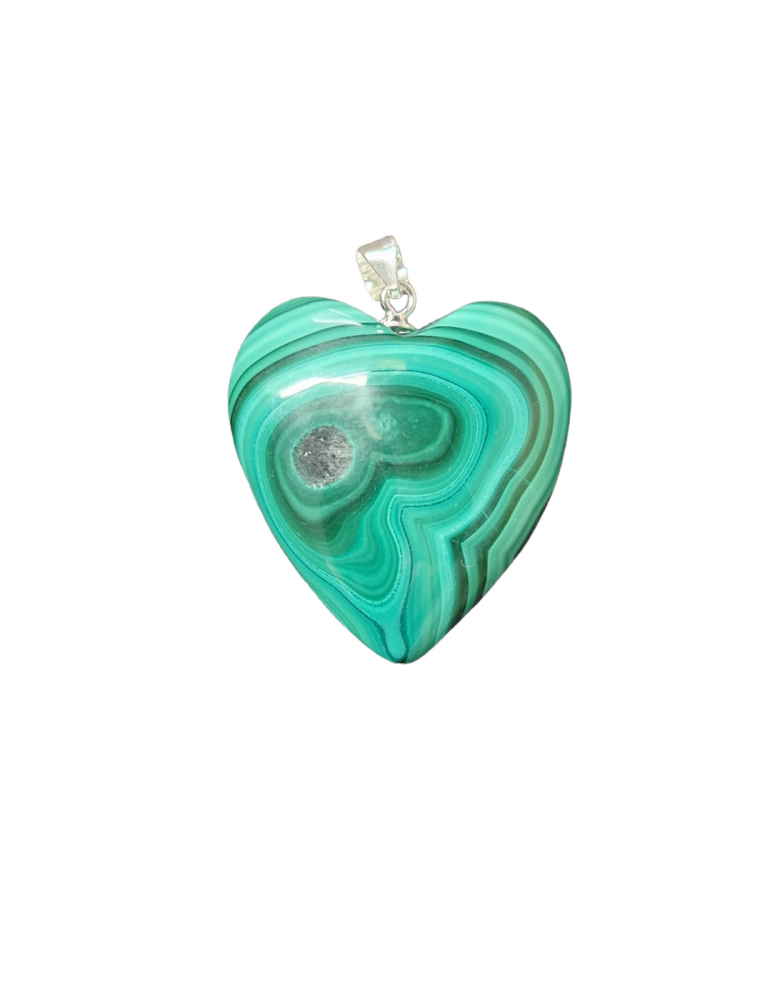 Ciondolo cuore malachite