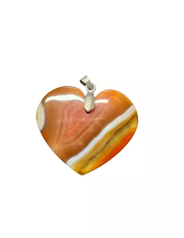 Pendentif cœur Cornaline