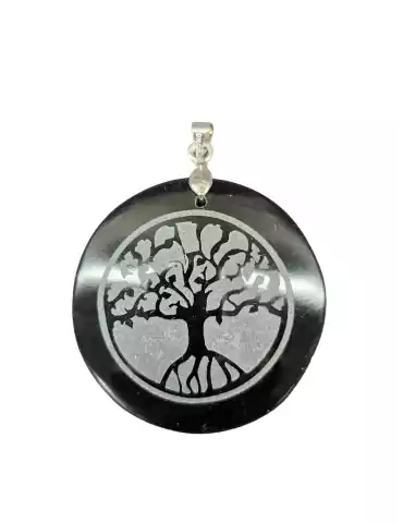 Engraved obsidian tree of...