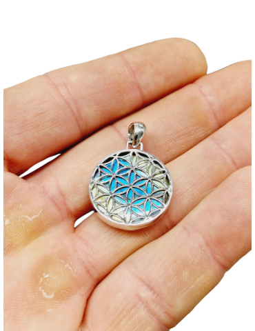 Flower of life and 925 silver stone