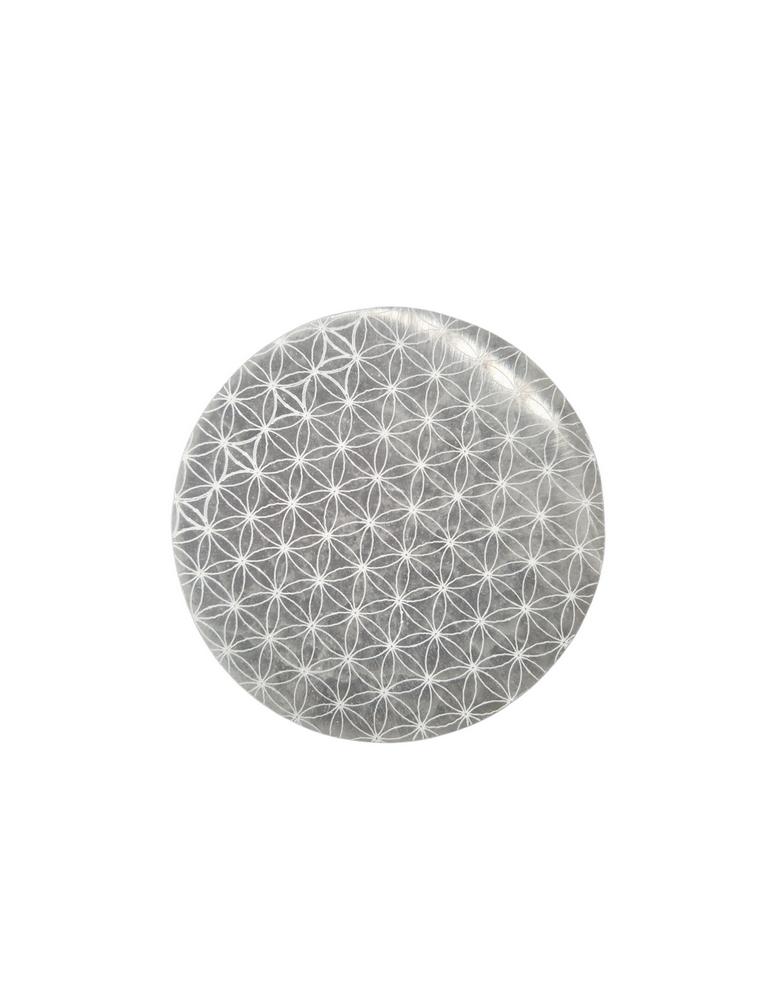 Engraved Flower of Life Selenite