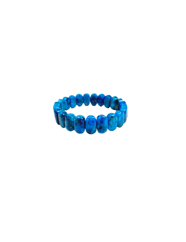 Platte blauwe apatiet armband