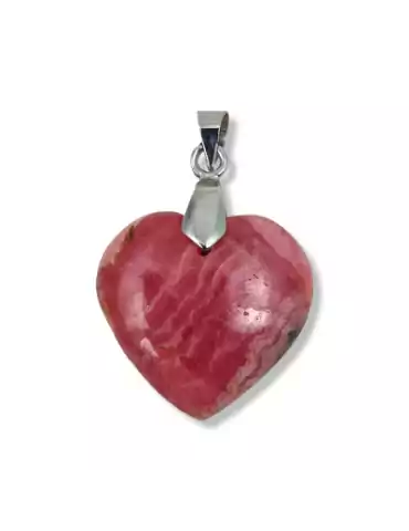 Rhodochrosite heart pendant