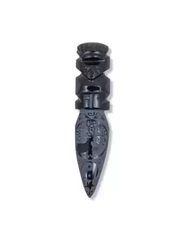 Aztec dagger in black obsidian