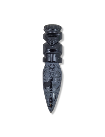 Dague aztèque en obsidienne noire