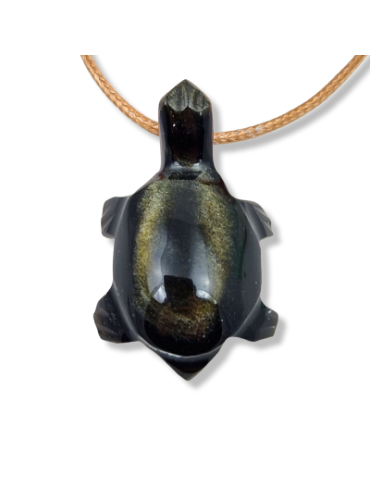 Hanger schildpad gouden obsidiaan AA