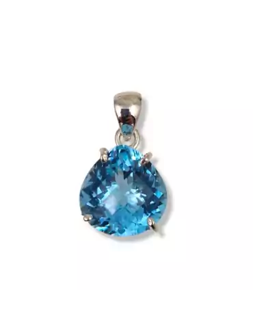 Blue Topaz pendant set in 925 silver