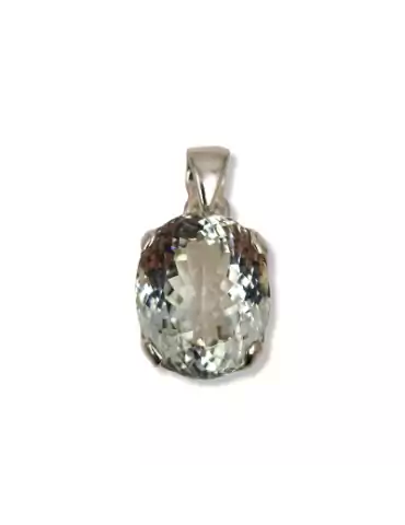 Colorless Topaz pendant set in 925 silver