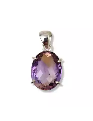 Faceted Ametrine pendant set in 925 silver