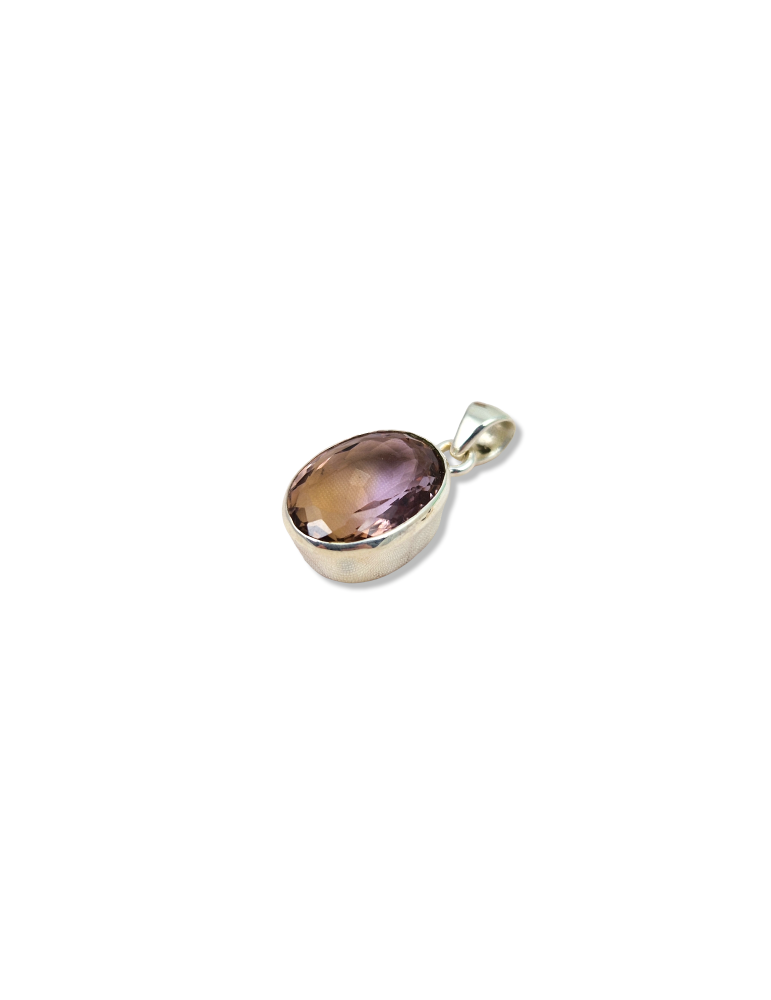 Faceted Ametrine pendant set in 925 silver