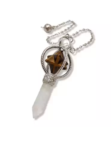 Tiger's Eye Merkaba Pendulum