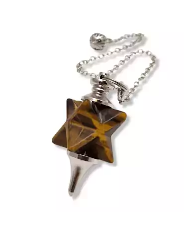 Tiger's Eye Merkaba Pendulum