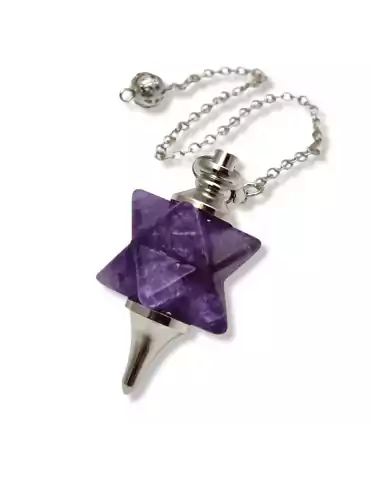 Amethyst Merkaba Pendulum