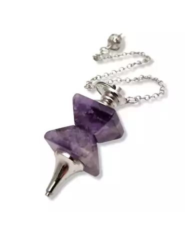 Amethyst hourglass pendulum