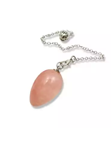 Rose quartz egg pendulum