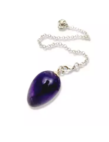 Amethyst egg pendulum