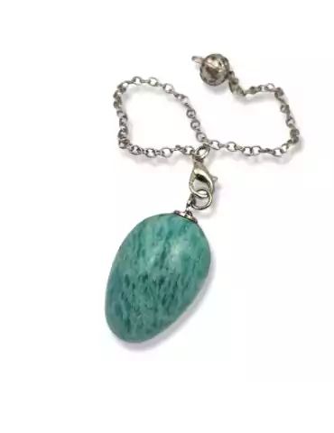 Amazonite egg pendulum