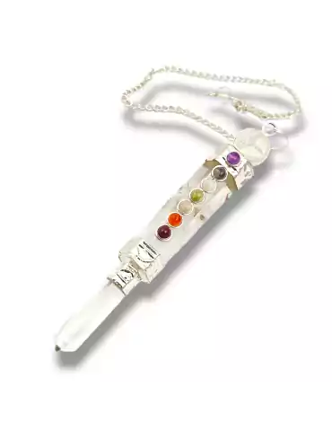 7 chakras quartz crystal pendulum