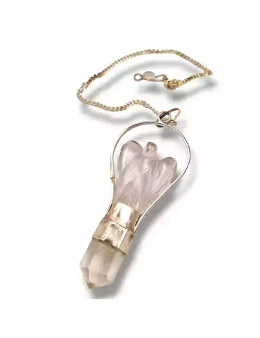 Quartz crystal angel pendulum