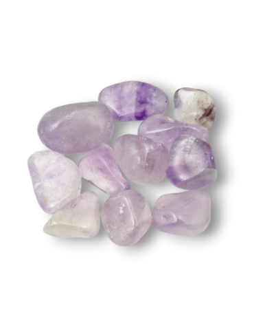 clear amethyst tumbled stones A