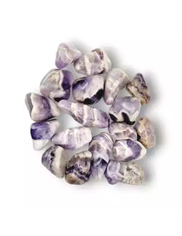 hellvioletter Chevron-Amethyst AA Trommelsteine