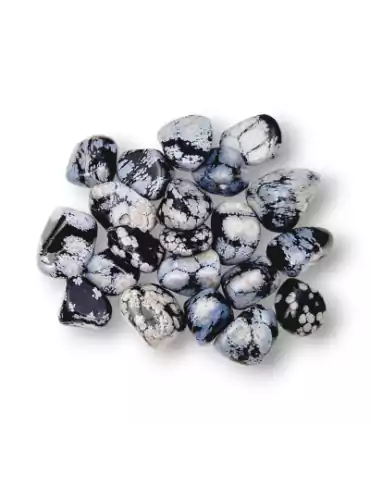 AA grade snow obsidian tumbled stones